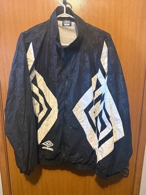 Vintage Umbro Black & White Men's Track Jacket